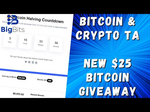Bitcoin & Crypto TA – New $25 Bitcoin Giveaway – 5-5-2020
